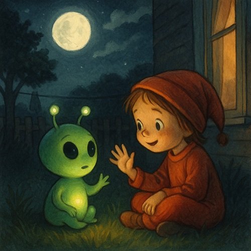 Gruselgeschichten für Kinder: Alien und Mädchen
