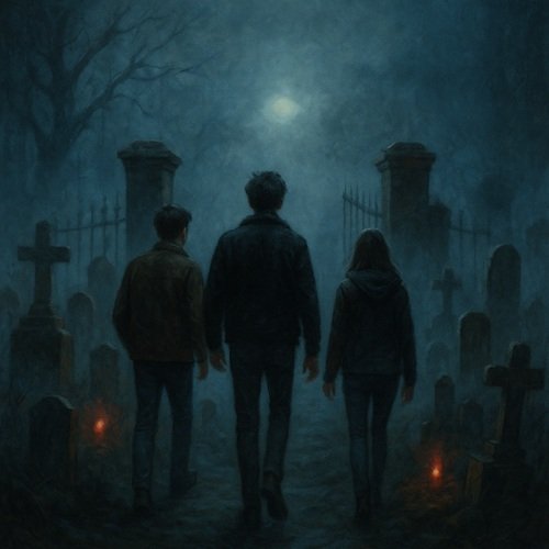Horrorgeschichten: Jugendliche auf Friedhof