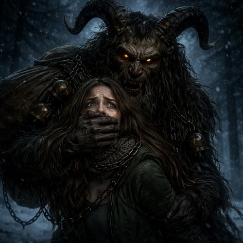 Horrorgeschichten Krampus schnappt Frau