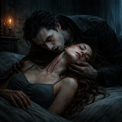 Horrorgeschichten Vampir beißt Frau