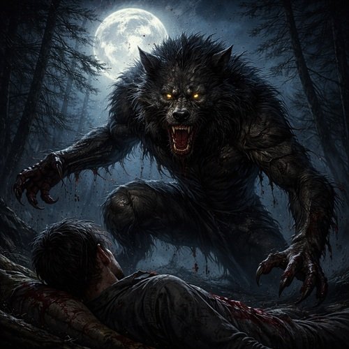 Horrorgeschichten Werwolf bei Vollmond